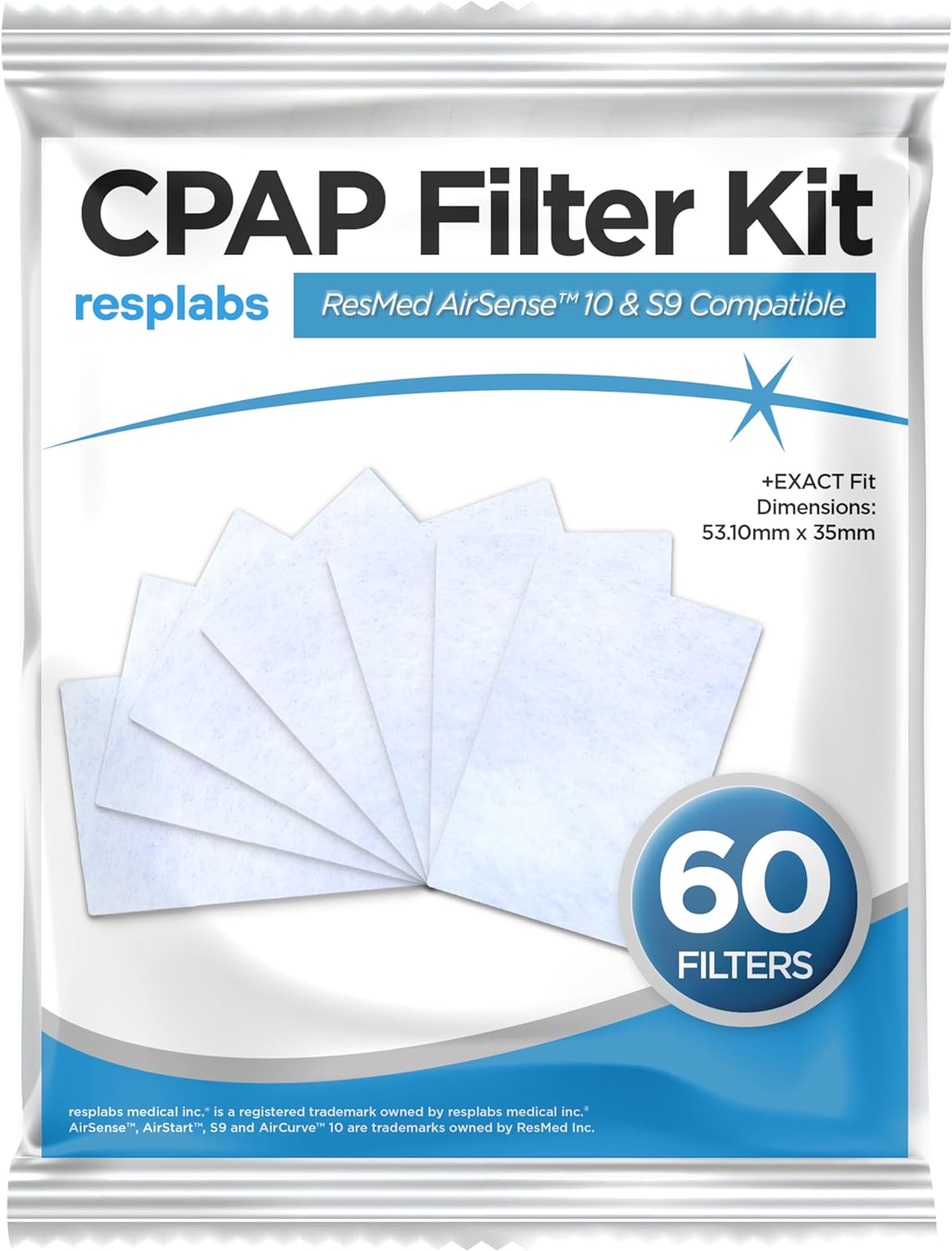 Resplabs CPAP Filters Compatible with The Resmed S9 and AirSense 10 Review