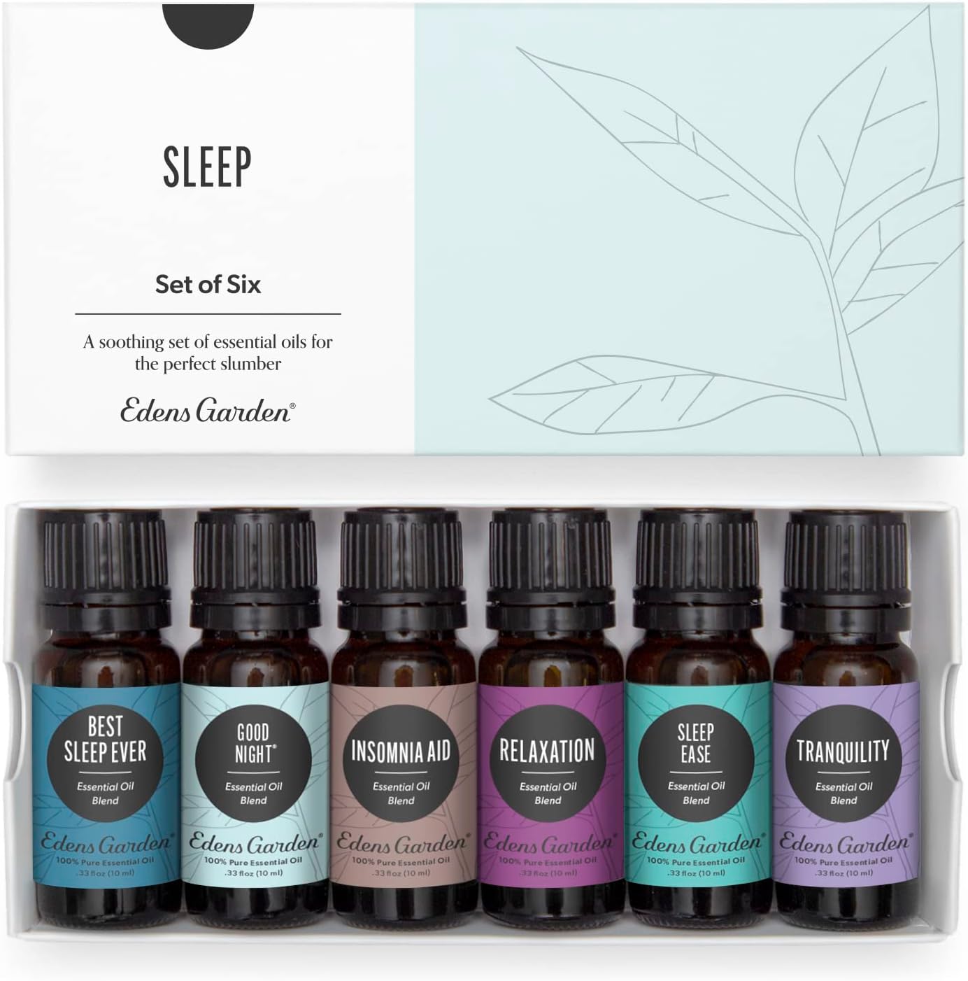 Edens Garden Sleep Essential Oil 6 Set, Best 100% Pure Aromatherapy Sleeping Kit (for Diffuser), 10 ml