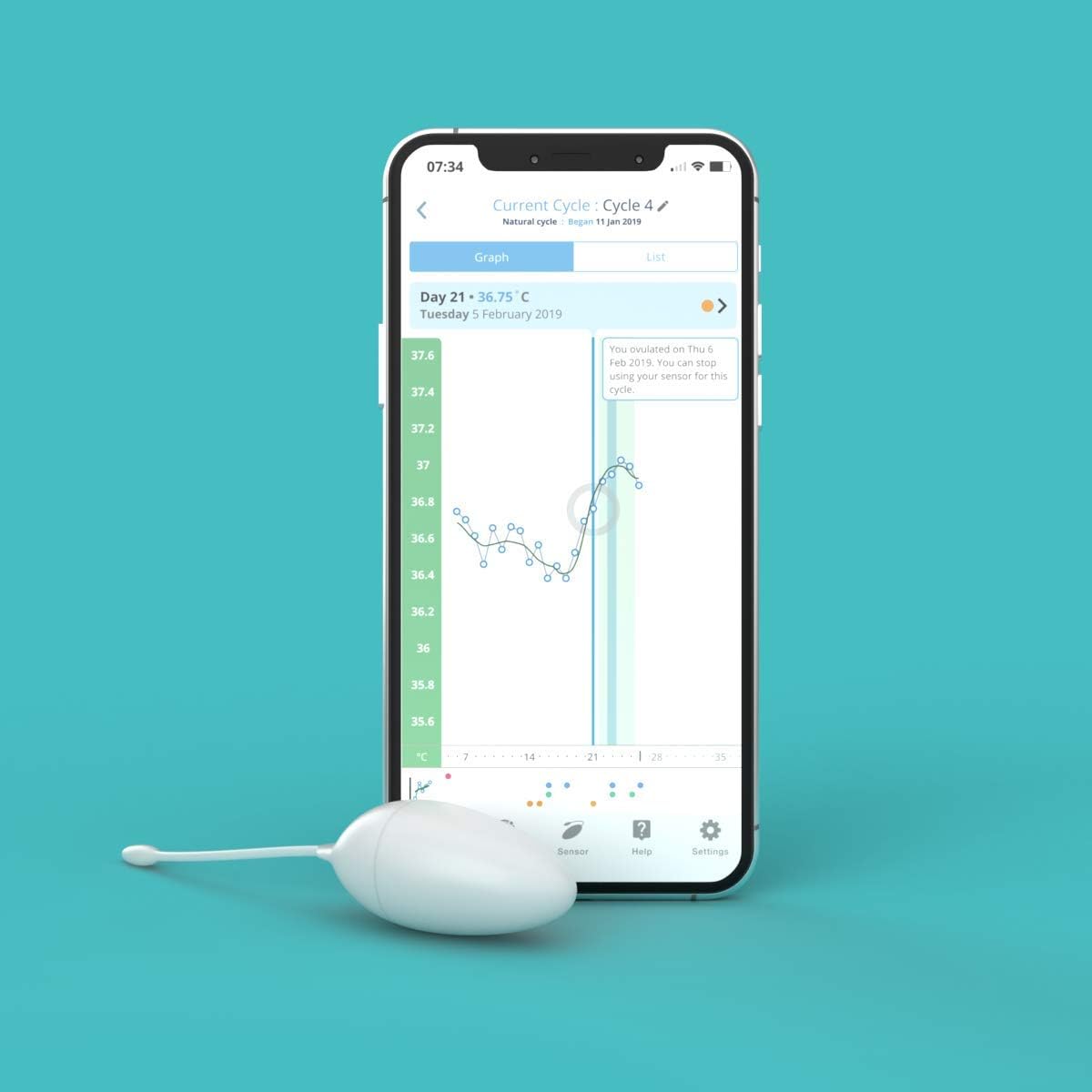 OvuCore by OvuSense - Real Time Ovulation Test  Predictor, Fertility Monitor Kit with Tracking App Included, Clinically Proven Accuracy Even for Irregular Cycles and PCOS