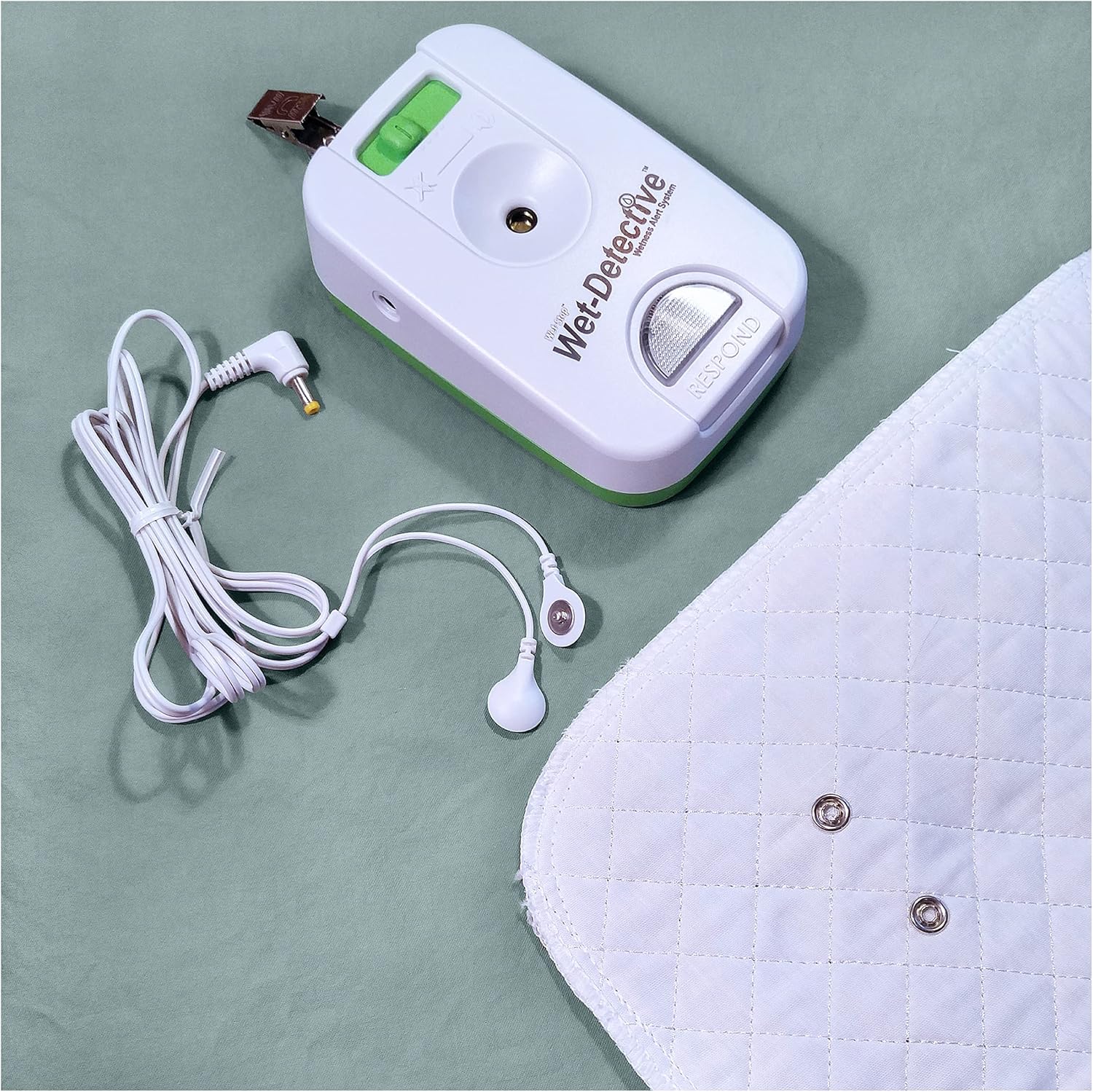 Wet Detective Bedwetting Kit, Incontinence  Bedwetting Alarm System, includes 2 Sensor Pads