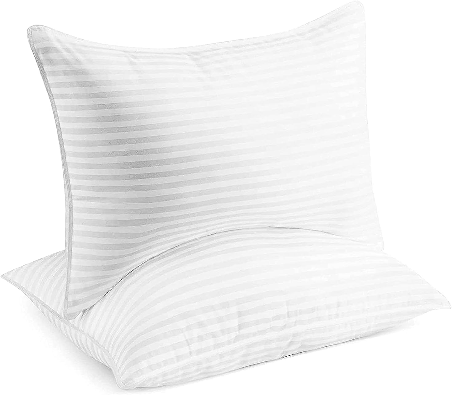 Beckham Hotel Collection Bed Pillows Standard / Queen Size Set of 2 - Down Alternative Bedding Gel Cooling Pillow for Back, Stomach or Side Sleepers