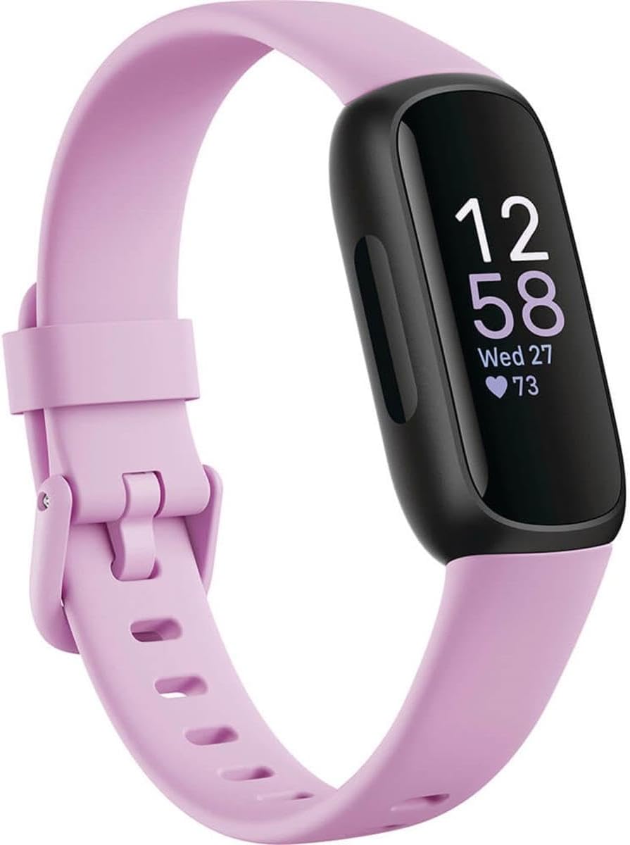 Fitbit Inspire 3 Health -Fitness-Tracker with Stress Management, Workout Intensity, Sleep Tracking, 24/7 Heart Rate and more, Midnight Zen/Black One Size (S  L Bands Included)