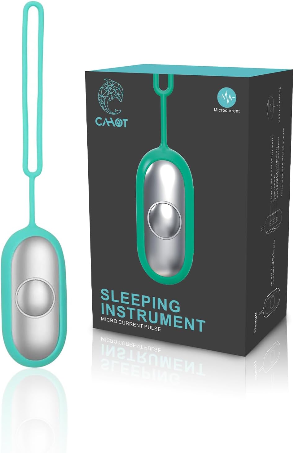 Sleep Aid Device, Micro-Current Calm Carry Anxiety Device, Portable Rechargeable Calm Carry for Anxiety and Insomnia (Green)