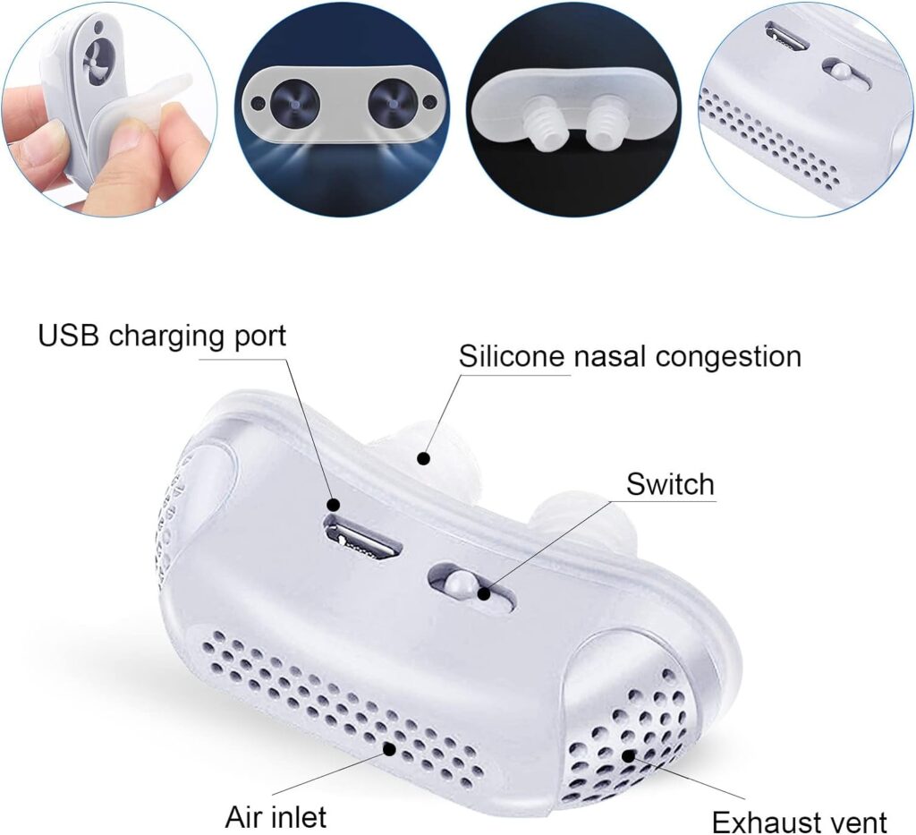 Anti Snoring Devices, Electric Variable Speed Stop Snoring Machine, Adjustable Anti Snoring Sleep Aid Snore Reduction