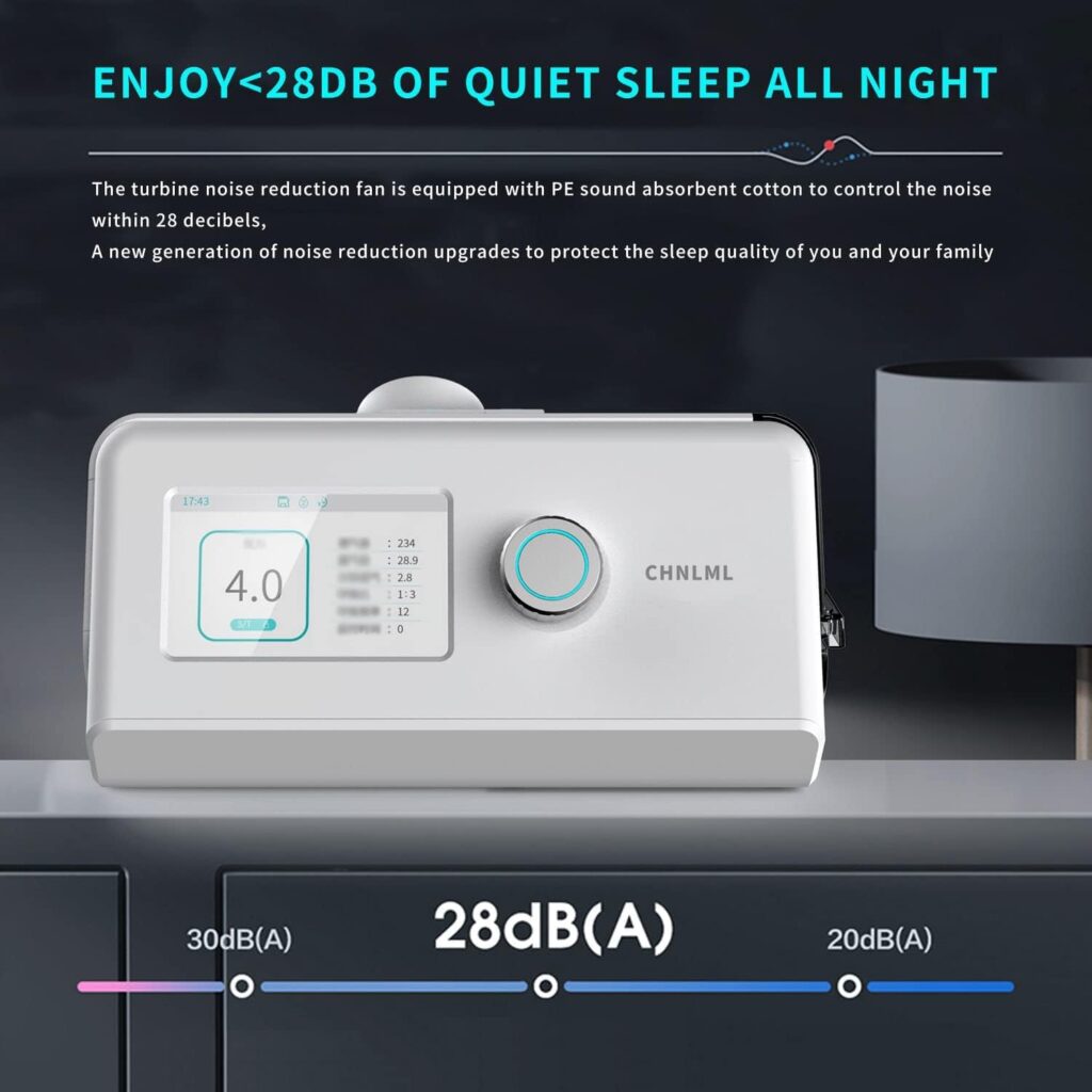 Auto CPAP Machine, Respiratory Humidifier, Sleep Aid apnea Therapy Device, Complete Accessories, English Version