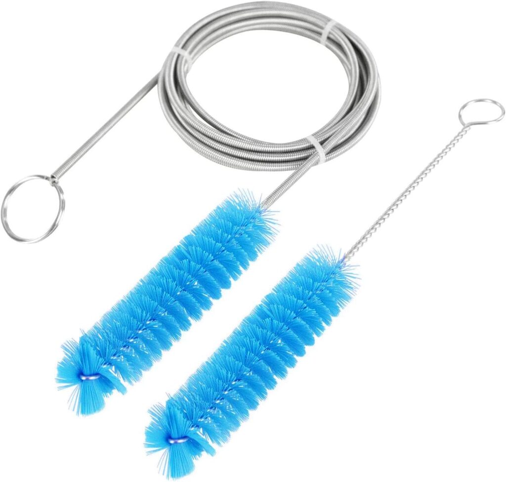 CPAP Tube Cleaning Brush-7 Feet Flexible + 7 Inches Handy Stainless Steel Wire Bristle Brush- Fits for Standard 22mm Diameter Tubing