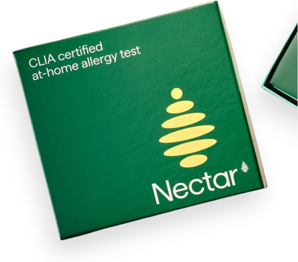 Nectar at-Home Allergy Test, Identifies 40 Environmental Allergens, CLIA-Certified, Includes 1 Testing Kit