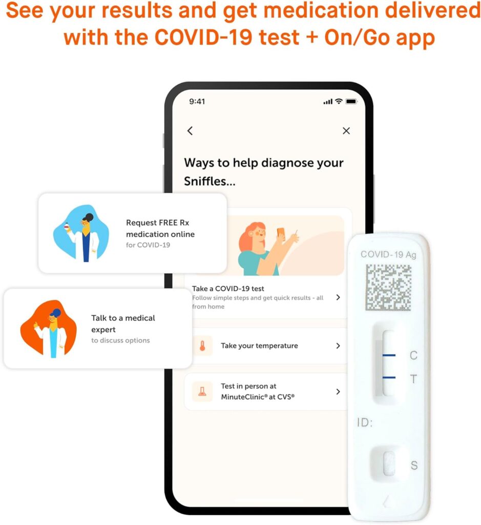 Sniffles™ Cold and flu, First aid for colds, RSV, flu; Included Doctor Care, Connected Thermometer, rx to Your Home. Efective for Testing JN.1