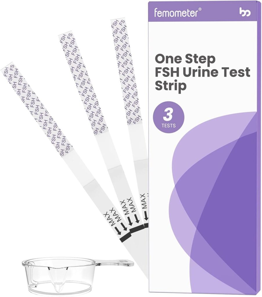 femometer FSH Menopause Test, Fertility Test Highly Sensitive FSH Test Strips, Help Understand Your Ovarian Reserve, Determine Your Fertility and Detect Menopause, Includes 3 FSH Tests