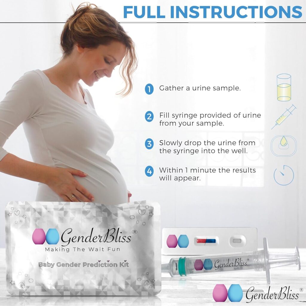 GenderBliss® Gender Prediction Test - Early Pregnancy Kit - Reveal if Your Baby is a boy or Girl from 8 Weeks - Instant Results