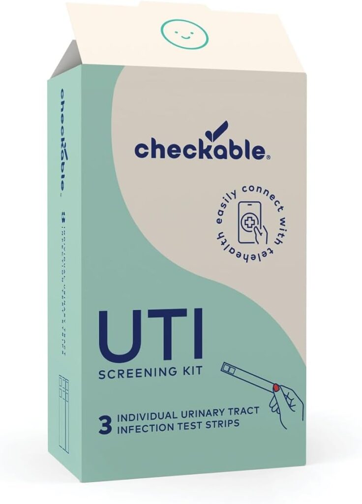 Checkable® Urinary Tract Infection Screening Strips, Easy to Use, Fast and Reliable, at-Home UTI Screening Kit - 3 Count