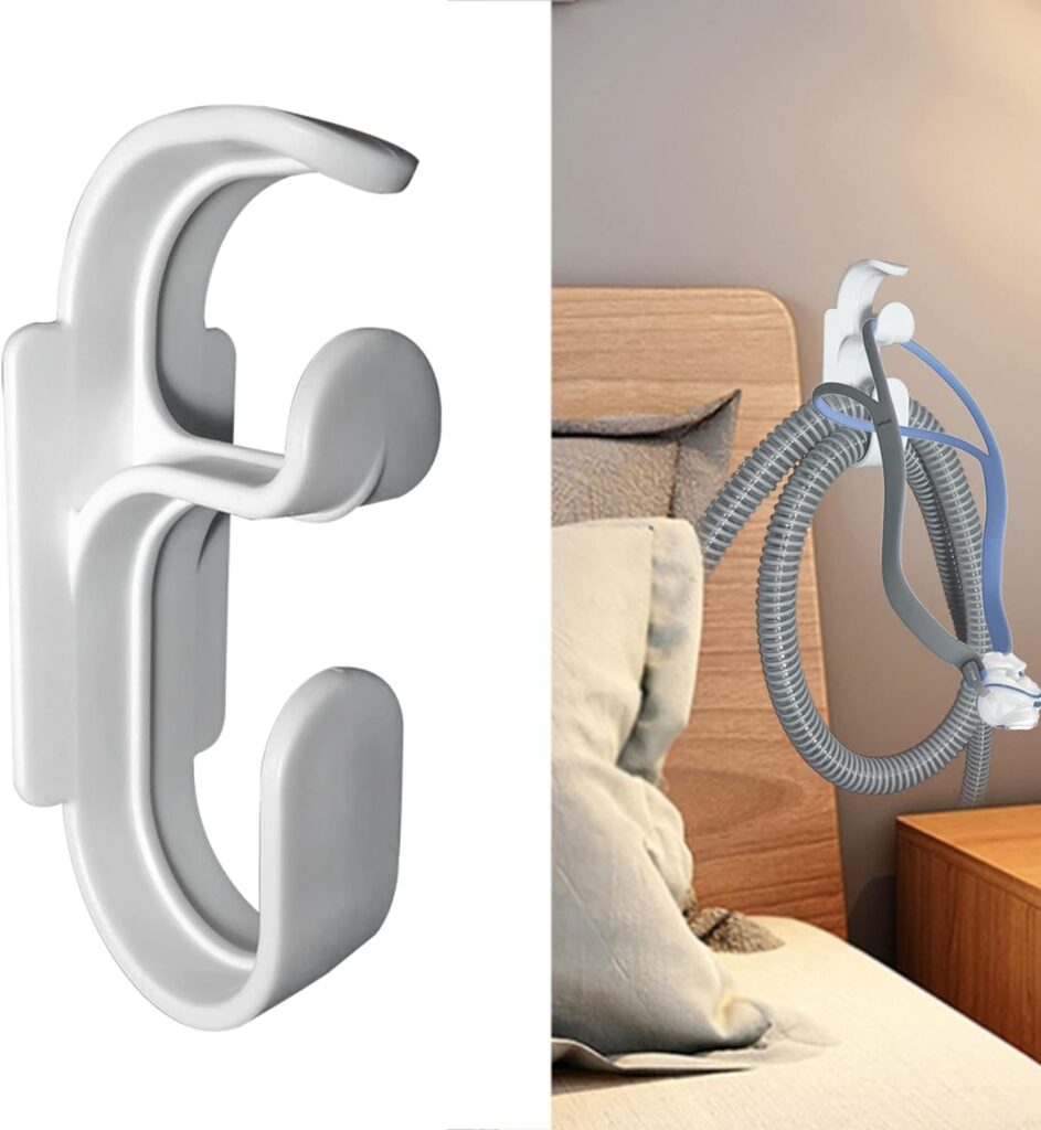 CPAP Hose Hanger with Anti-Unhook Feature - CPAP Mask Hook  CPAP Tubing Holder - CPAP Hose Organizer Avoids CPAP Hose Tangle and Allows You to Sleep Better (1)