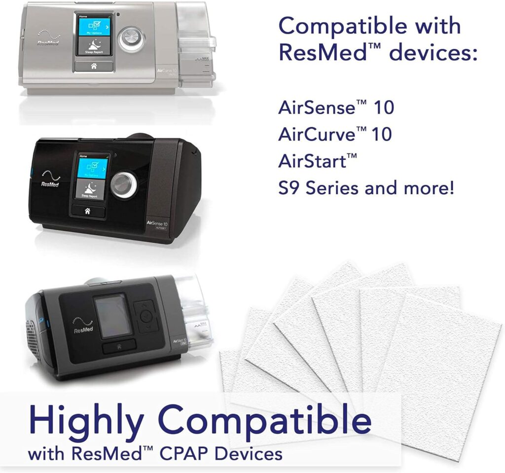 Disposable CPAP Filters (ONE Year Supply) - Fits All ResMed Air 10, Airsense 10, Aircurve 10, S9 Series, Airstart and More!