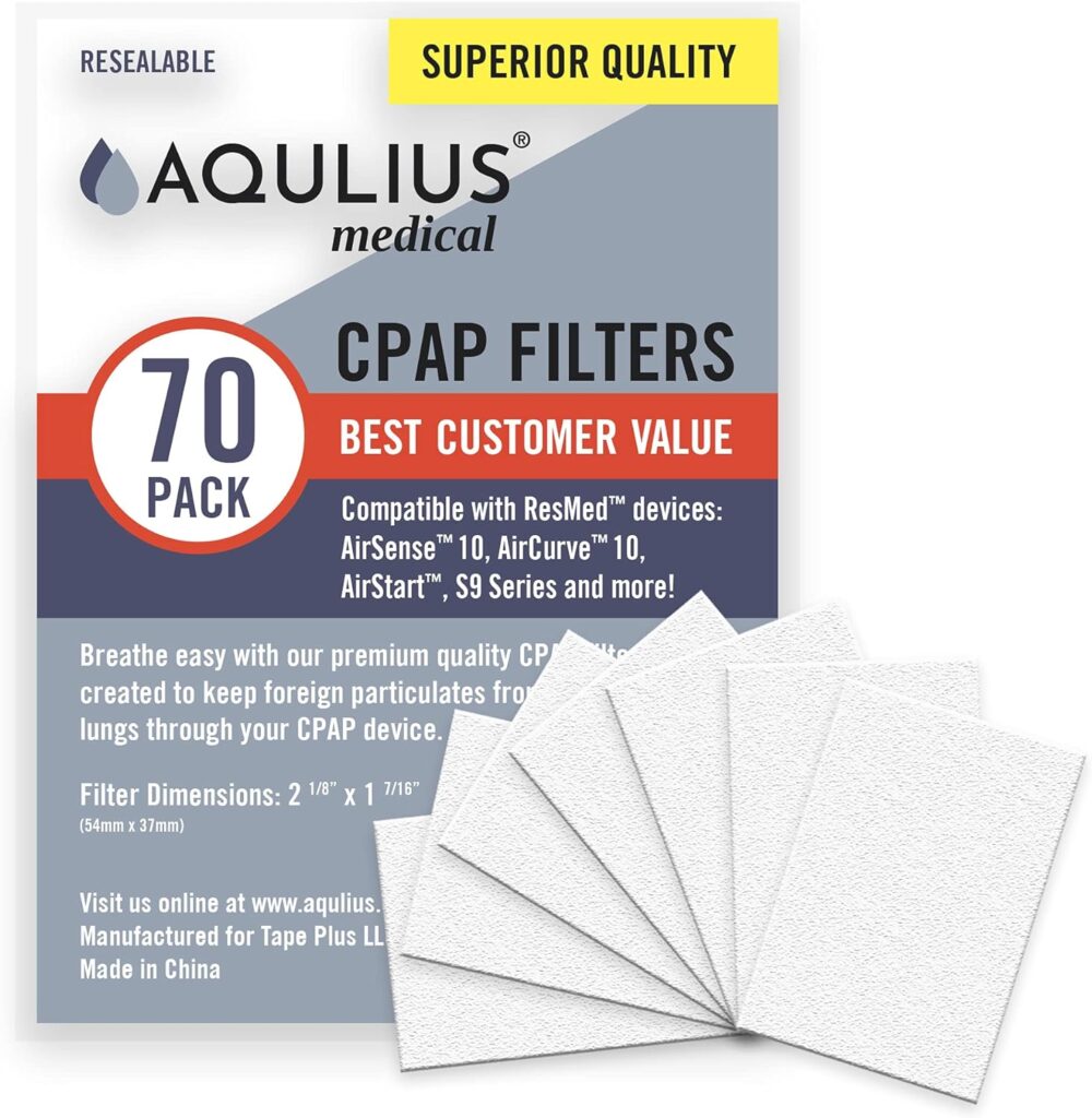 Disposable CPAP Filters (ONE Year Supply) - Fits All ResMed Air 10, Airsense 10, Aircurve 10, S9 Series, Airstart and More!