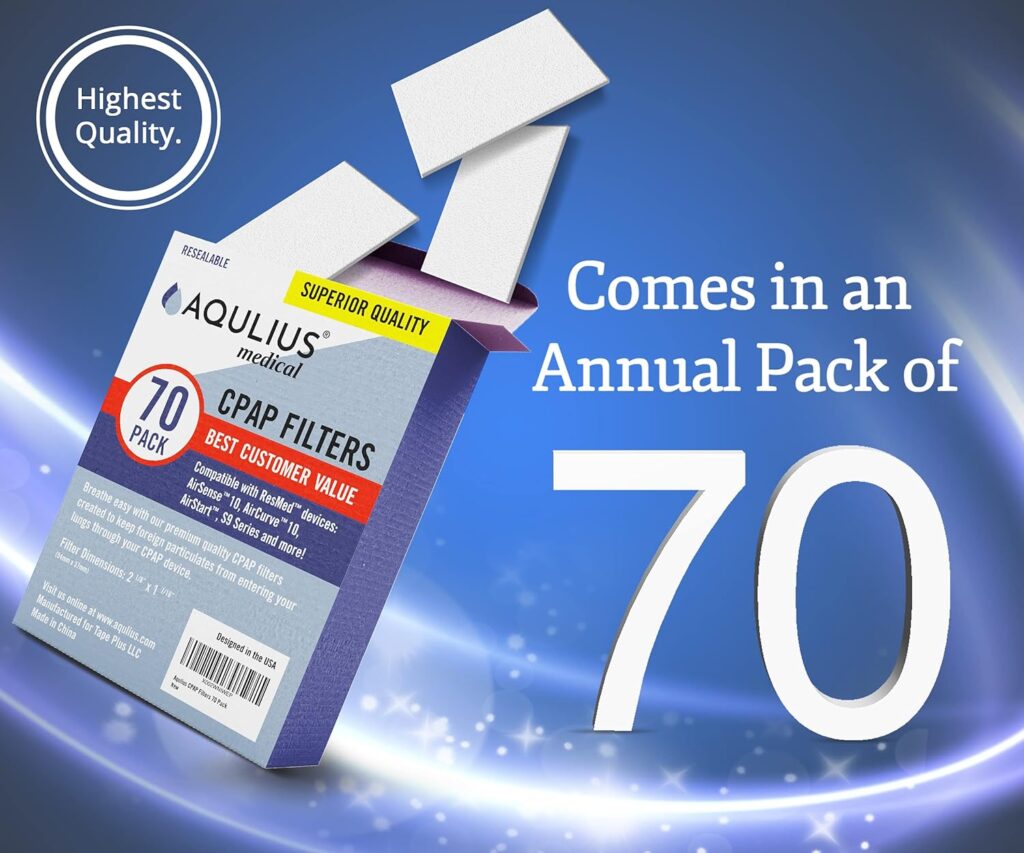 Disposable CPAP Filters (ONE Year Supply) - Fits All ResMed Air 10, Airsense 10, Aircurve 10, S9 Series, Airstart and More!