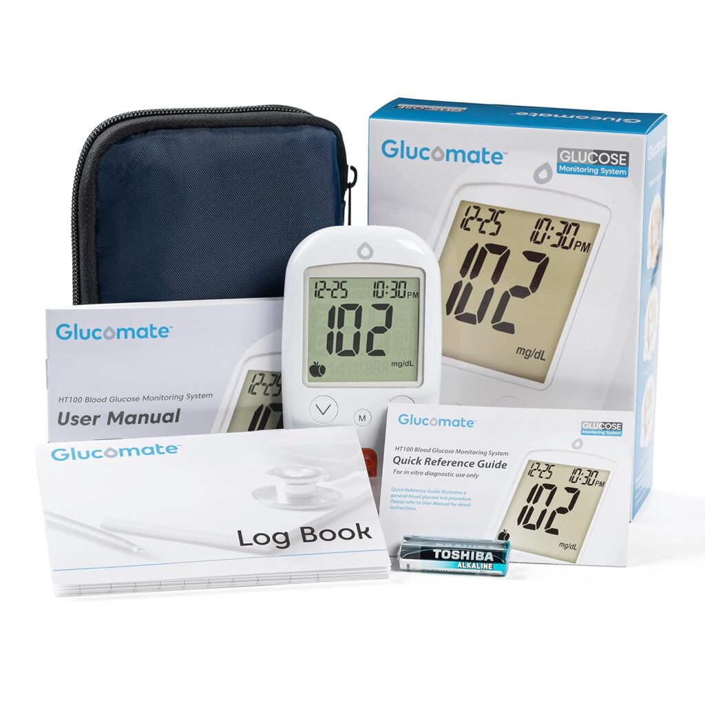 Glucose Monitor Kit - Blood Sugar Test Kit with Blood Glucose Test Strips  Lancets for Diabetes Testing