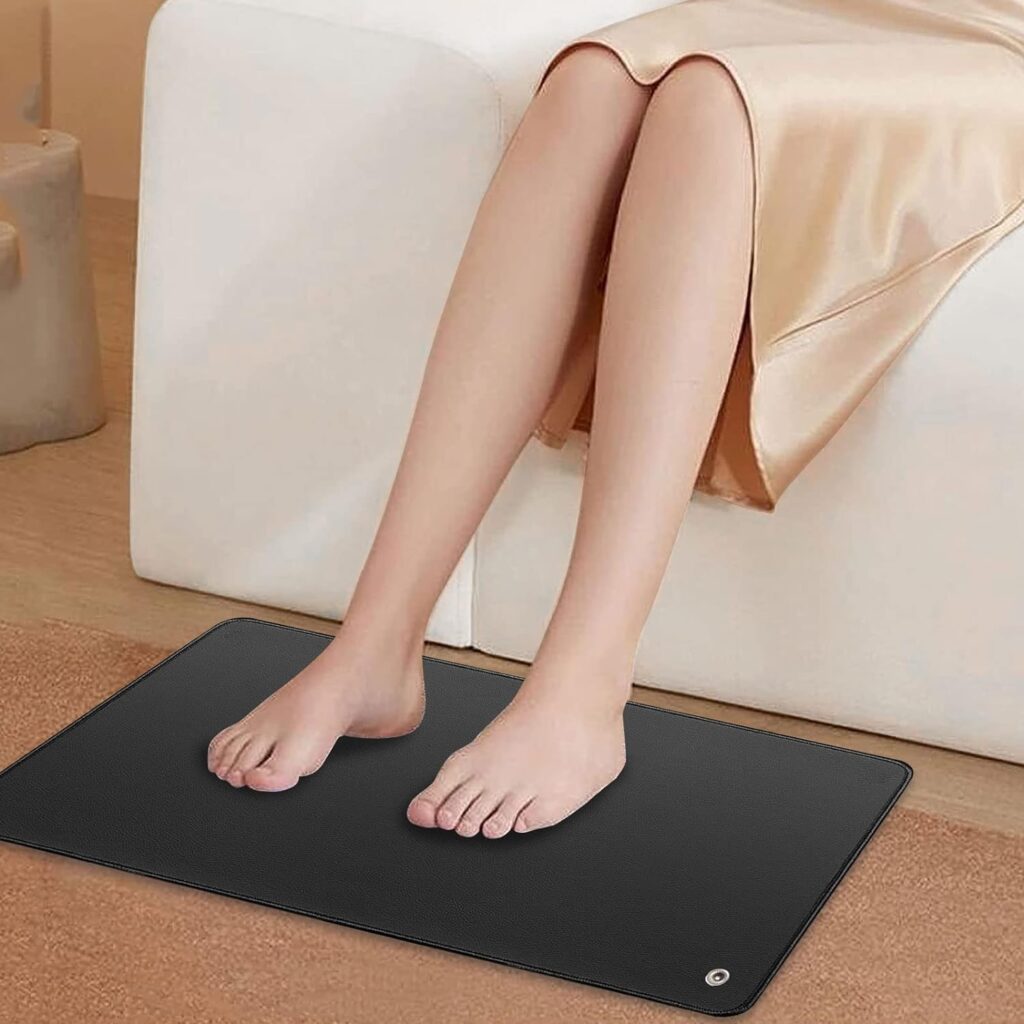 Grounding Mat Kit, Grounding Mat with 15 Foot Cord and Grounding Wristbands, Earth Mat Grounding Pad for Sleep, Energy, Pain Relief, Inflammation, Feet and Back Pain(23.6 x 11.8)