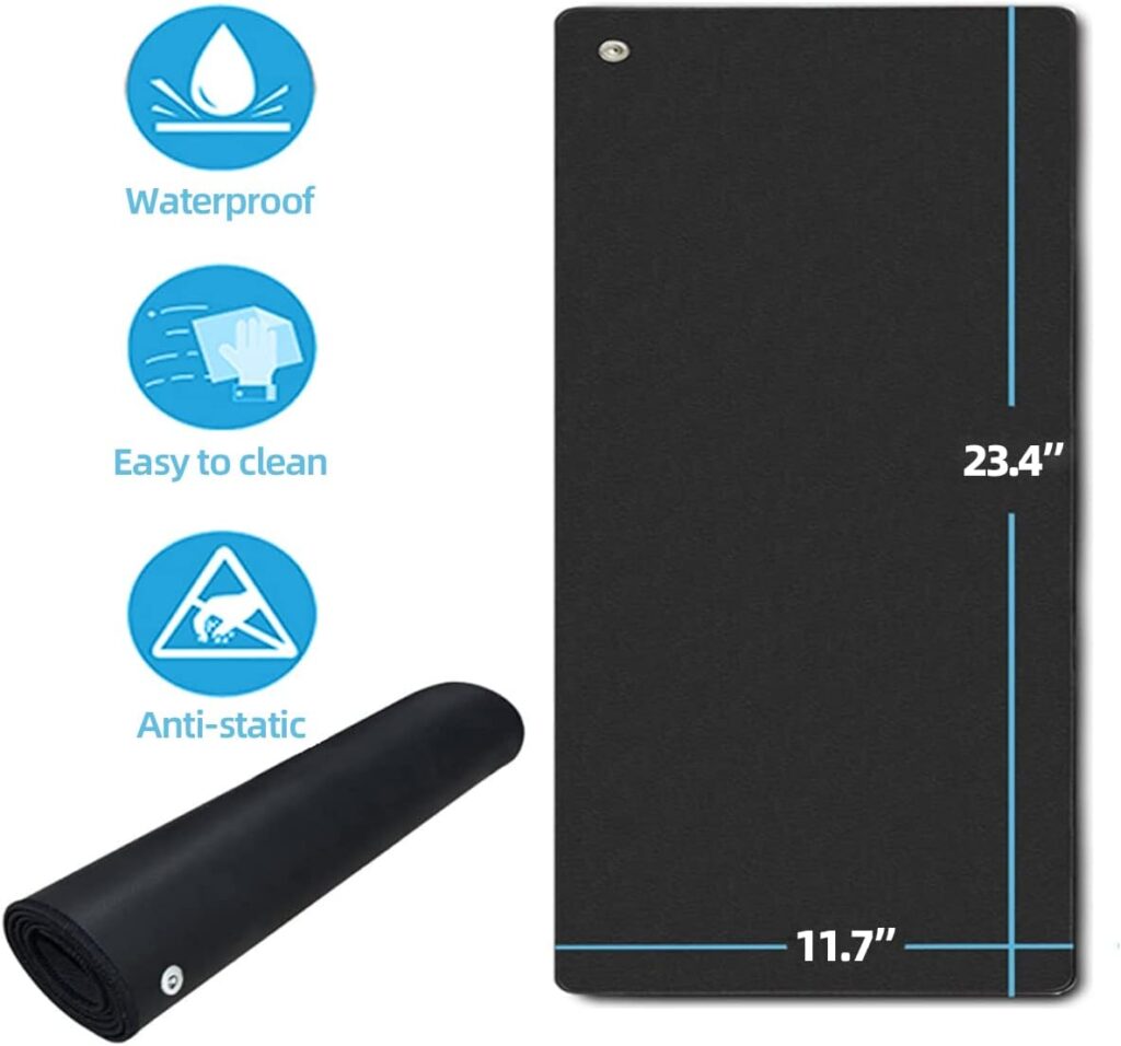 Grounding Mat Kit -Grounding Mat(11.7x23.4inch) for Improve Health, Universal Grounding Pad with 15FT Grounding Cord and Grounding Wristband, Improve Sleep, Reduce Inflammation, Pain