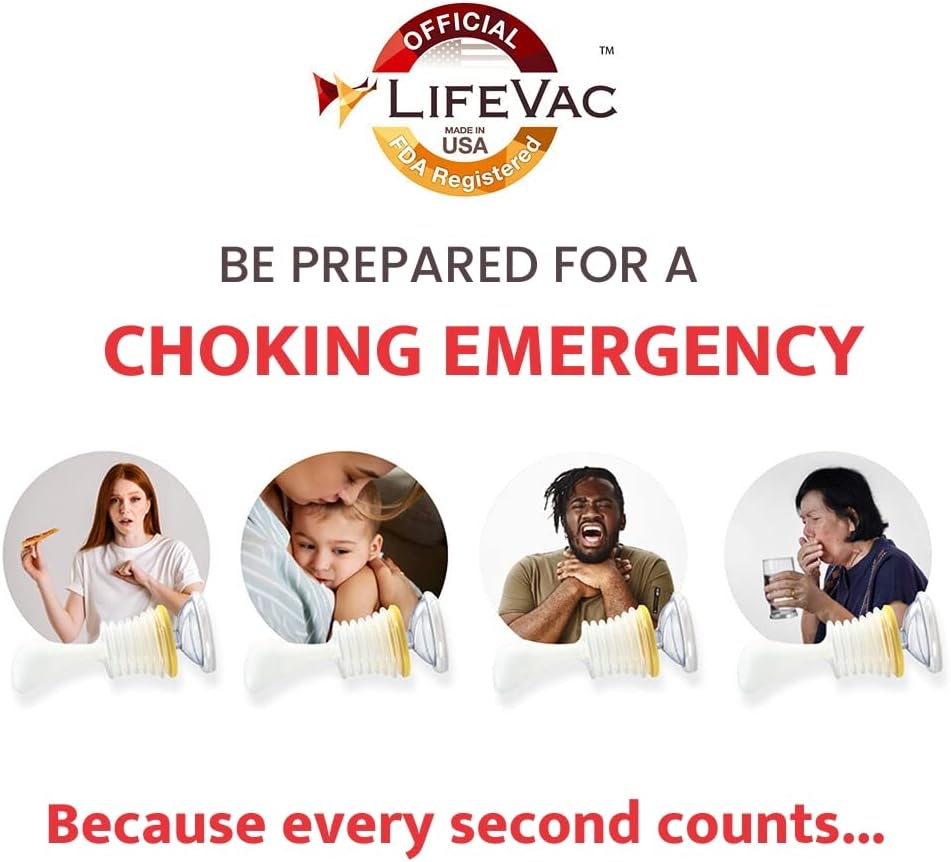 LifeVac Choking Rescue Device for Kids and Adults | Portable Airway Assist  First Aid Choking Device | Home Kit