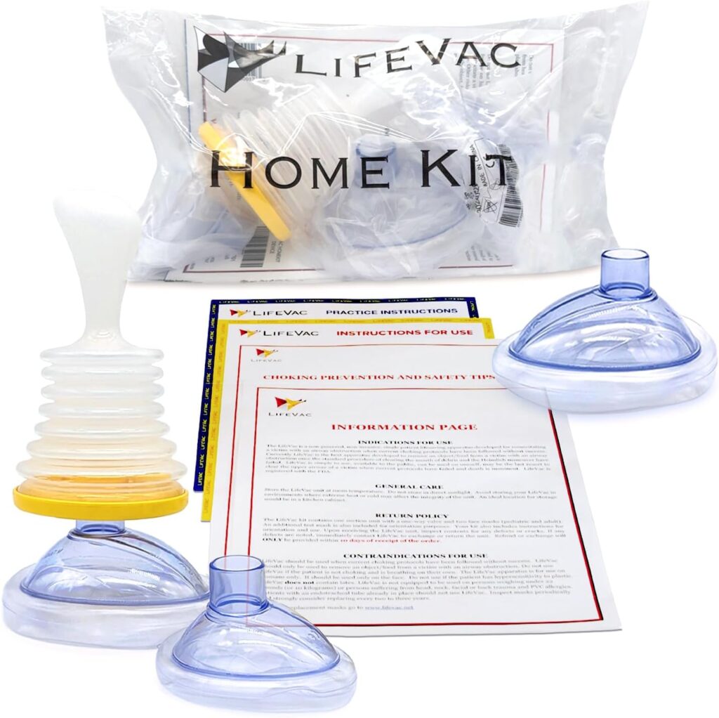 LifeVac Choking Rescue Device for Kids and Adults | Portable Airway Assist  First Aid Choking Device | Home Kit