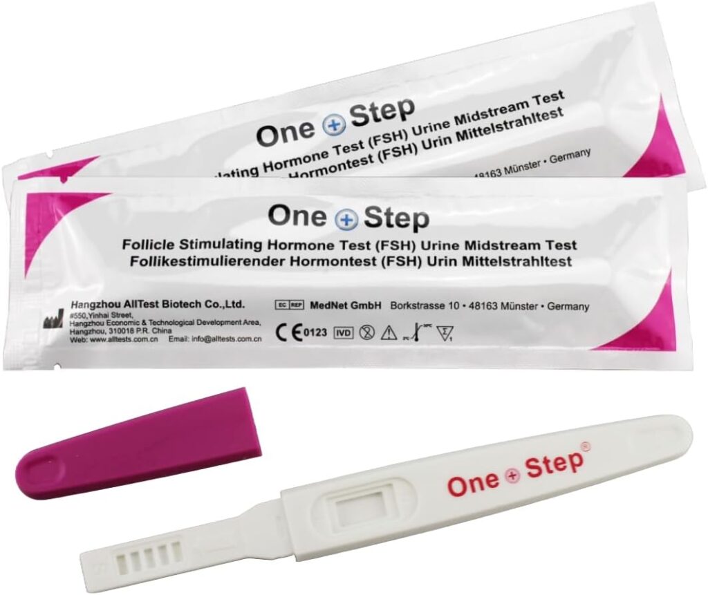 One Step Female Fertility Test Midstream, 2 Test Pack, Peri Menopausal, Menopause Testing Kit, Home Urine FSH Test