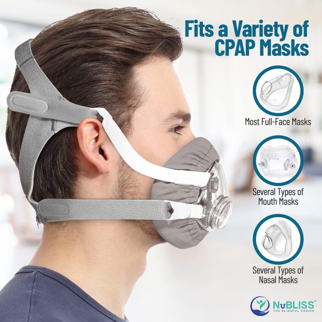 CPAP Mask Liners - FSA  HSA Eligible 4-Pack Soft Cushion Mask Cover Compatible with F20  F10 Mask, A Variety of Nasal Masks, Mouth Masks, and Most Full Face Masks - Washable, Reusable, Lightweight