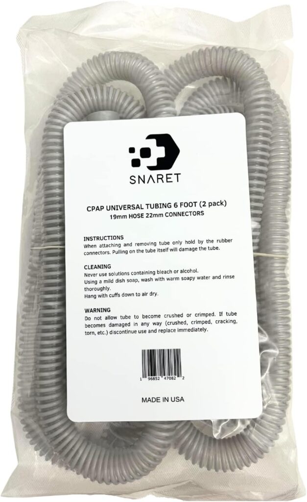 Premium Made in USA - CPAP Hose Tubing Standard 6 Foot Tube (2 Pack) by Snaret